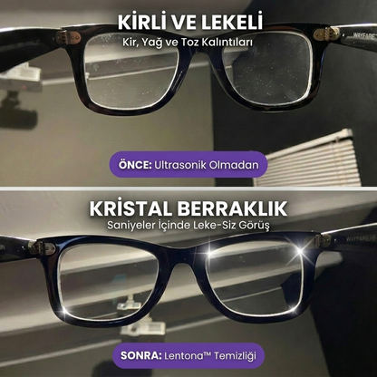 LENTONA™ Ultrasonik Gözlük Temizleme Cihazı