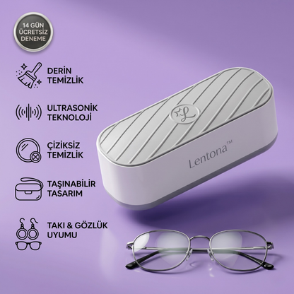 LENTONA™ Ultrasonik Gözlük Temizleme Cihazı