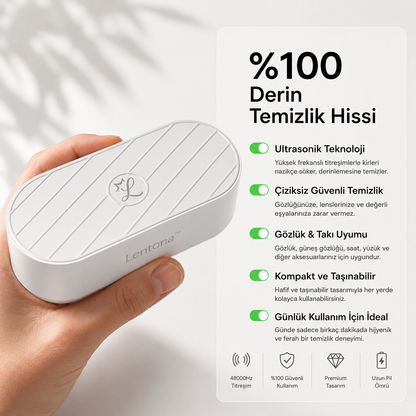 LENTONA™ Ultrasonik Gözlük Temizleme Cihazı
