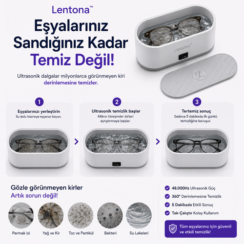 LENTONA™ Ultrasonik Temizleme Cihazı